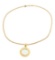 Chanel Gold Chain CC Mirror Drop Pendant Vintage Necklace 95A