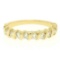 14k Yellow Gold .60 ctw G/H VS2 Bar Set Round Brilliant Diamond Band Ring