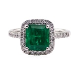 2.38 ctw Emerald and Diamond Ring - Platinum