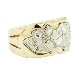 1.10 ctw Diamond Ring - 14KT Yellow And White Gold