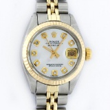 Rolex Ladies 2 Tone Yellow Gold MOP Diamond 26MM Datejust Wristwatch