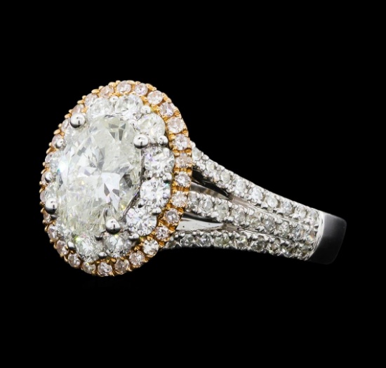 1.54 ctw Diamond Ring - 18KT White And Yellow Gold