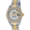 Rolex Ladies 2 Tone Yellow Gold MOP Diamond Lugs Datejust Wristwatch