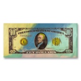 1934 Ten Dollar Hamilton Dollar Bill by Steve Kaufman (1960-2010)
