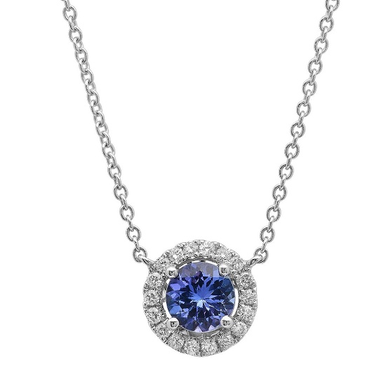 18k Gold 1.1CTW Tanzanite Necklace
