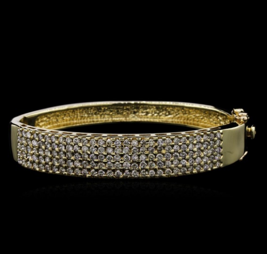 2.75 ctw Diamond Bangle Bracelet - 14KT Yellow Gold