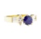 1.39 ctw Sapphire and Diamond Ring - 14KT Yellow Gold