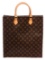 Louis Vuitton Monogram Canvas Leather Sac Plat Tote Bag