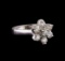 0.96 ctw Diamond Ring - 14KT White Gold