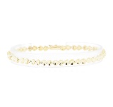 Diamond-Cut Heart Motif Bracelet - 14KT Yellow Gold