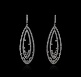 14KT White Gold 4.66 ctw Diamond Earrings