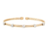 0.64 ctw Diamond Bracelet - 14KT Rose Gold