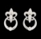 0.34 ctw Diamond Earrings - 14KT White Gold