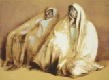 Dos Mujeres con Rebozos, Sentados (Two Women with Shawls, Seated) by Francisco Z