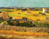 Van Gogh - Harvest At La Crau With Montmajour In The Background