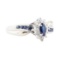 0.35 ctw Sapphire and Diamond Ring - 10KT White Gold