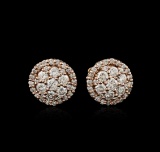 14KT Two-Tone Gold 1.31 ctw Diamond Earrings