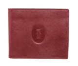 Cartier Burgundy Leather Bifold Wallet