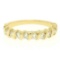 14k Yellow Gold .60 ctw G/H VS2 Bar Set Round Brilliant Diamond Band Ring