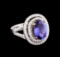 14KT Two-Tone 4.50 ctw Tanzanite and Diamond Ring