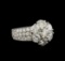 14KT White Gold 3.17 ctw Diamond Ring