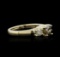 14KT Yellow Gold 0.98 ctw Brown Diamond Ring
