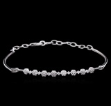 0.51 ctw Diamond Bracelet - 14KT White Gold