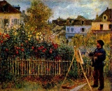 Claude Monet - Monet Painting in His Garden in Argenteuil