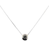 1.00 ctw Diamond Pendant With Chain - 14KT White Gold