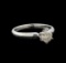 14KT White Gold 0.85 ctw Round Cut Diamond Solitaire Ring