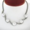 Platinum 10.25 ctw Diamond & Floating South Sea Pearl Statement Necklace