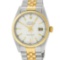 Rolex Mens 2 Tone White Index Datejust 36MM Wristwatch