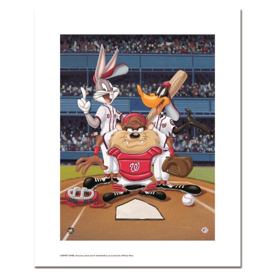 "At the Plate (Nationals)" Numbered Limited Edition Giclee from Warner Bros. wit