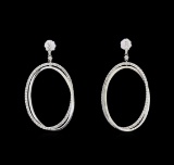 14KT White Gold 1.16 ctw Diamond Earrings