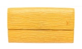 Louis Vuitton Yellow Epi Leather Sarah Long Wallet