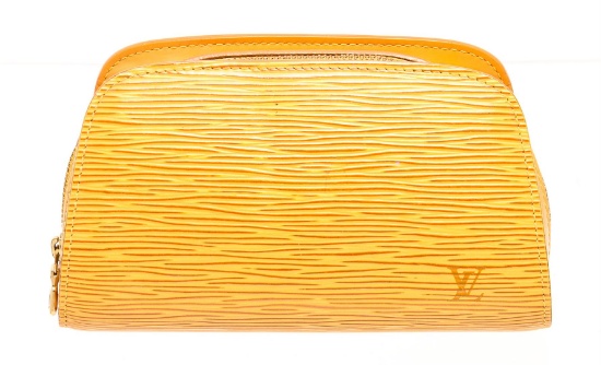 Louis Vuitton Yellow Epi Leather Dauphine PM Cosmetic Case
