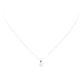 0.70 ctw Diamond Pendant And Chain - 14KT White Gold