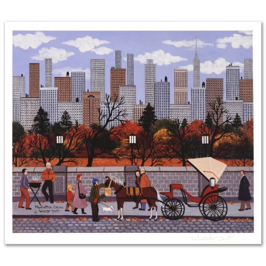 Jane Wooster Scott, "Manhattan Colors" Hand Signed Limited Edition Lithograph wi