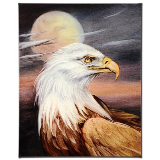 "Eagle Moon" Limited Edition Giclee on Canvas by Martin Katon, Numbered and Hand