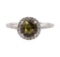 1.87 ctw Sapphire and Diamond Ring - 18KT White Gold