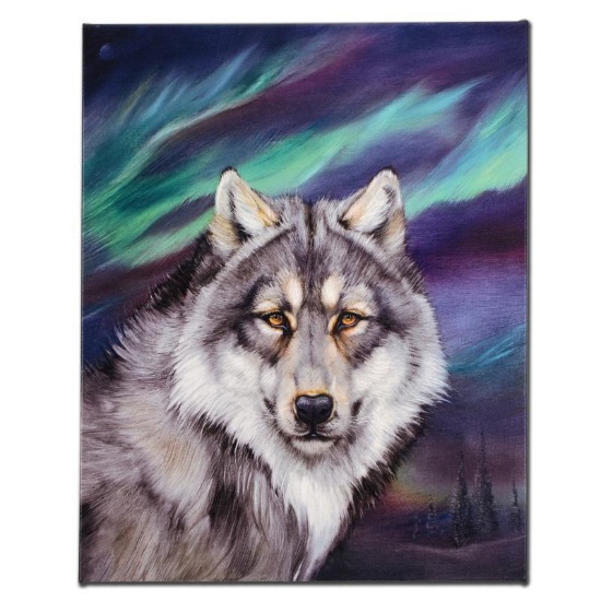 "Wolf Lights II" Limited Edition Giclee on Canvas by Martin Katon, Numbered and