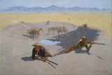Frederic Sackrider Remington  - Fight for the Waterhole