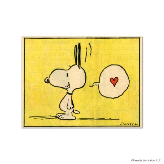 Peanuts, "Heart" Hand Numbered Limited Edition Fine Art Print with Certificate o