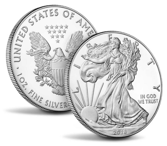 2018 American Silver Eagle .999 Fine Silver Dollar Coin