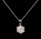 14KT White Gold 1.20 ctw Diamond Pendant With Chain