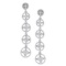 14k White Gold 0.50 ctw Diamond Earrings, (SI3/G-H)