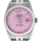 Rolex Ladies 2 Tone Pink MOP Diamond & Sapphire String Datejust Wristwatch