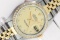Rolex Mens Two-tone SS/YG OG Champagne Diamond 36MM Quickset Datejust Wristwatch