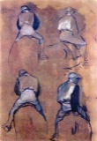 Edgar Degas - Four Studies Of Jockeys