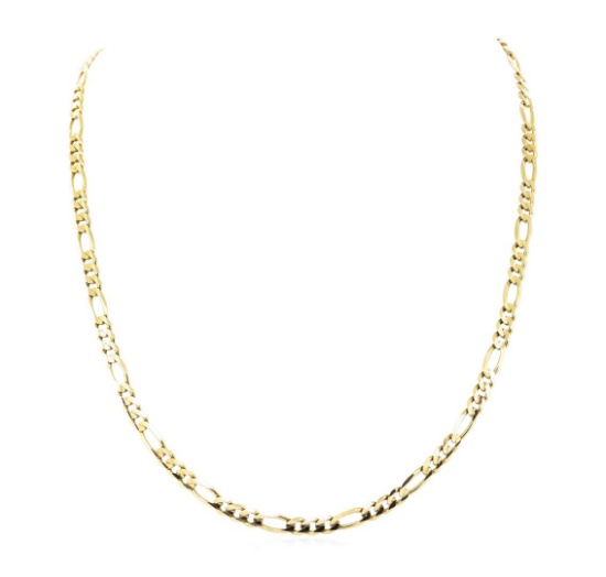 24 Inch Figaro Chain - 14KT Yellow Gold